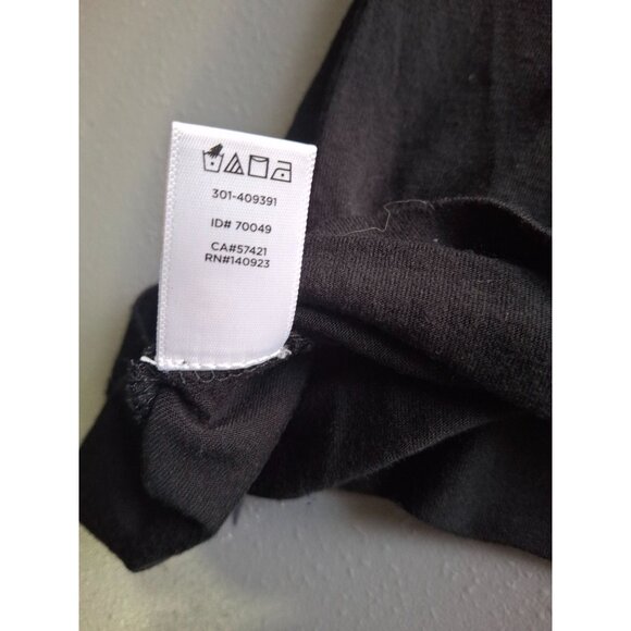 Ann Taylor LOFT Black Lace Sleeve Blouse Small Boho Chic Top Rayon Casual - Picture 6 of 9